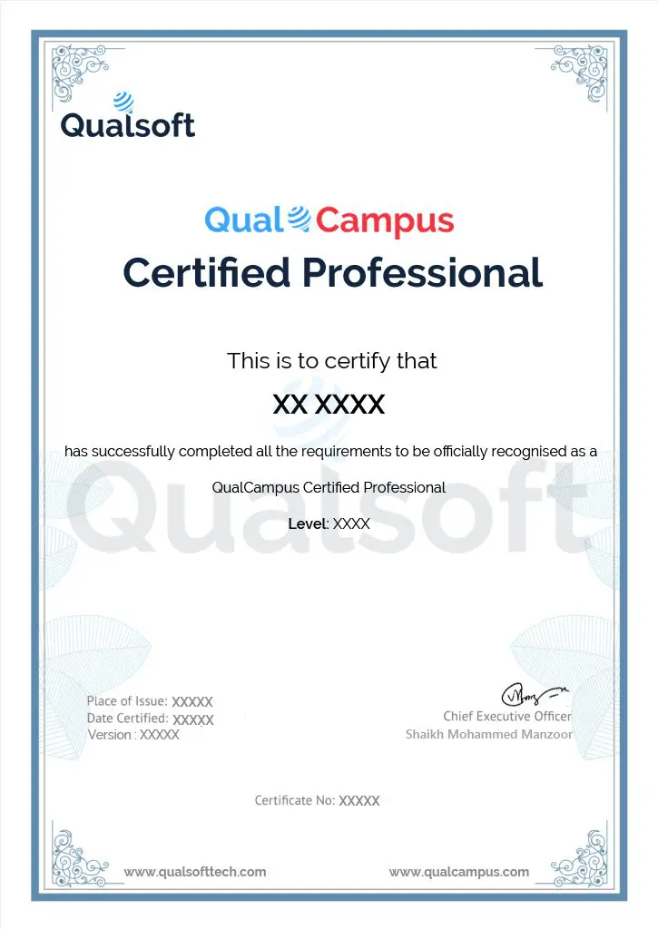 QualCampus ERP Certified Professional